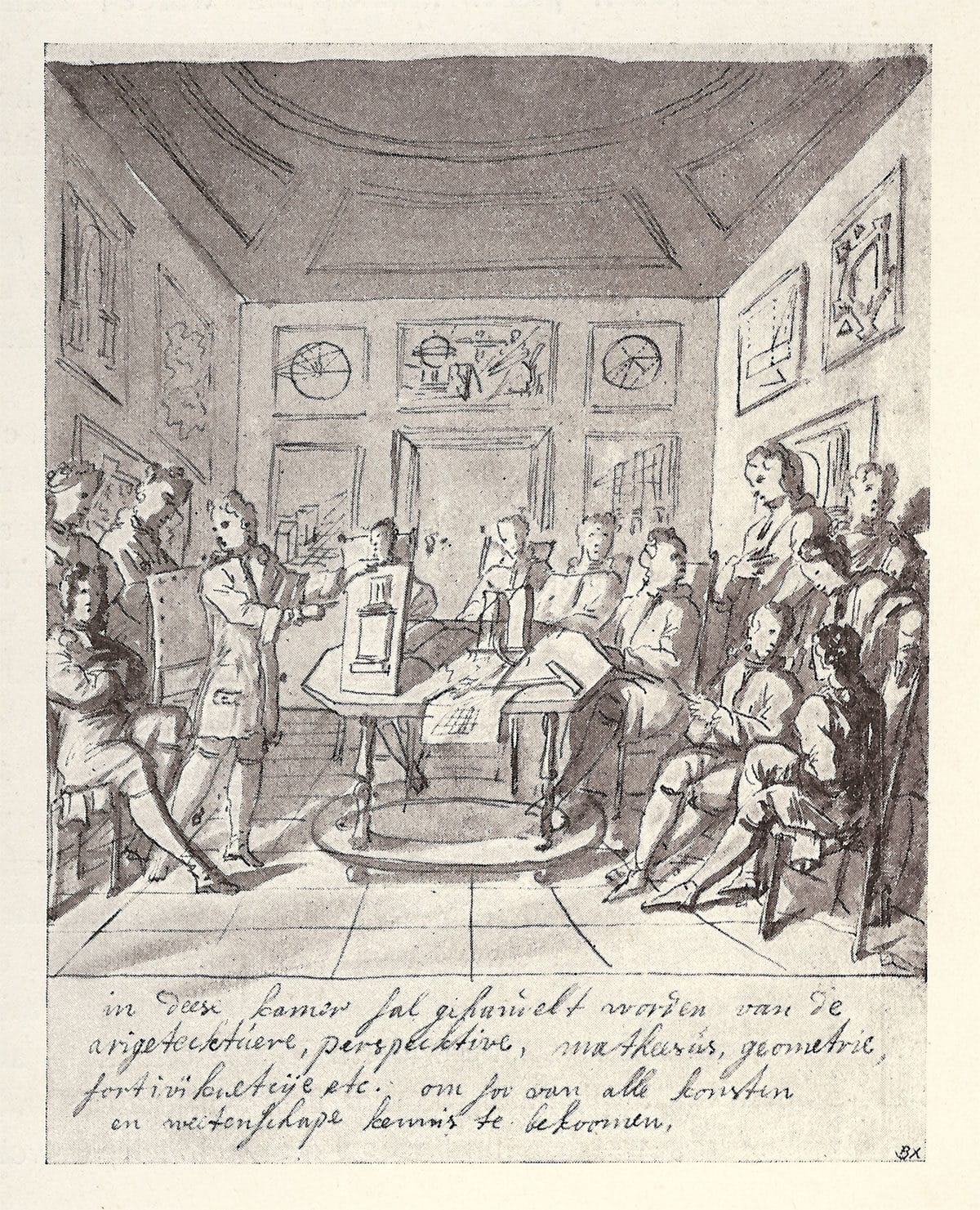 Prof. Dr. Christiane Salge 1 Augustin Terwesten, Die Klasse für Architektur und Perspektive der Akademie der Künste, Federzeichnung, um 1648 (ehemals Berlin, Akademie der Bildenden Künste, seit dem Zweiten Weltkrieg verschollen)